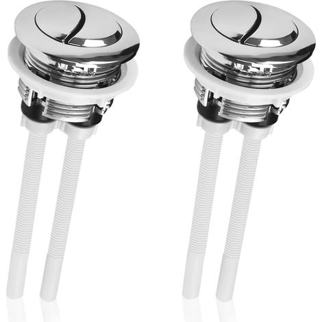 2 Pièces Boutons Poussoirs de Toilette Double Chasse   Rechange WC, Accessoires de Salle de Bain