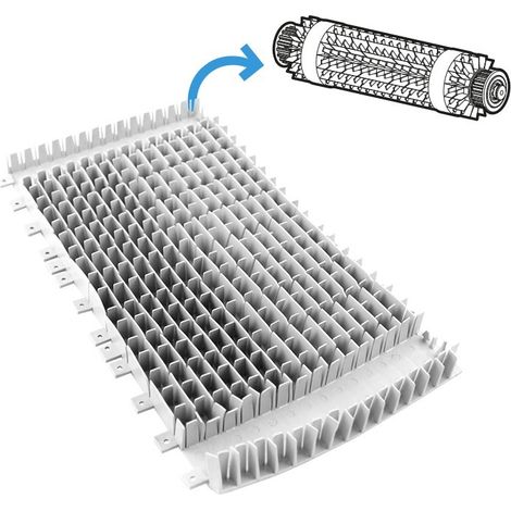 Spazzola in pvc combinata lunga grigia Diagnostic
