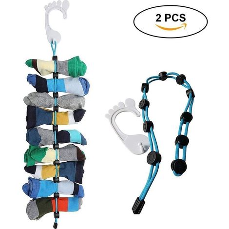 Organizador de calcetines para lavado y secado FUBUCA en abs y ganchos (1/4)
