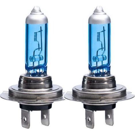 H1 H3 H4 H7 9005 9007 55W 100W 5000K 12V Scheinwerferlampen, Superhellweiß, Ersatz für Autoscheinwerfer und Nebelscheinwerfer (H7 100W) - Crezuo