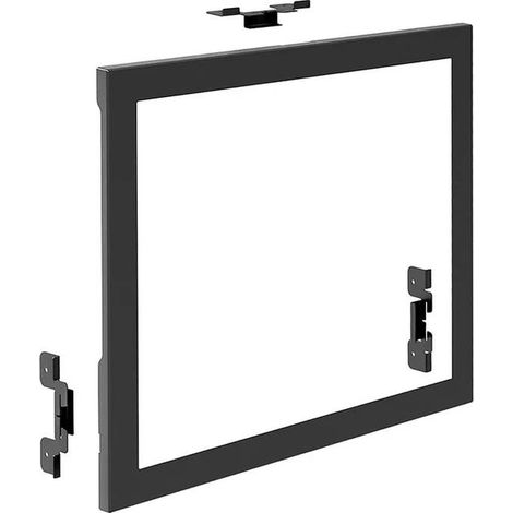 Kit d'installation encastré pour cheminée électrique – Installation rapide – Dimensions 608x507mm – Système de ventilation intégré – Métal noir – Tagu