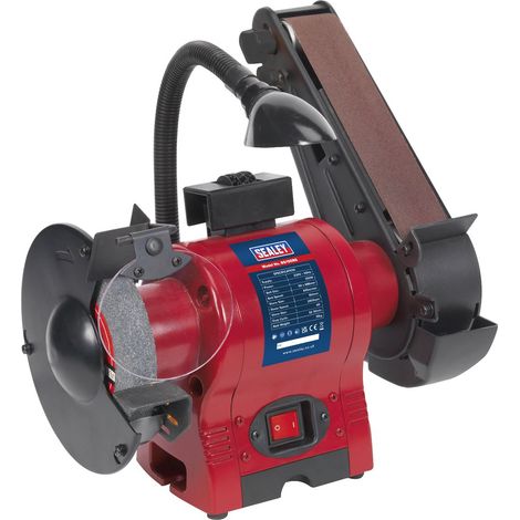 Sealey 150mm Bench Grinder with 50mm Belt Sander & Worklight 250W/230V BG150BS