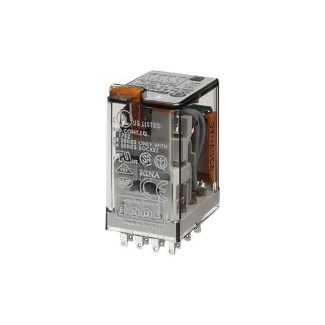 Relé a spina 4RT 7 A 24 Vac con pulsante