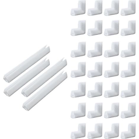 32 protections d'angle en mousse pour cadres photo lors du déménagement - Bordure en mousse profilée en U pour l'emballage de meubles, miroirs et œuvres d'art (1/5)
