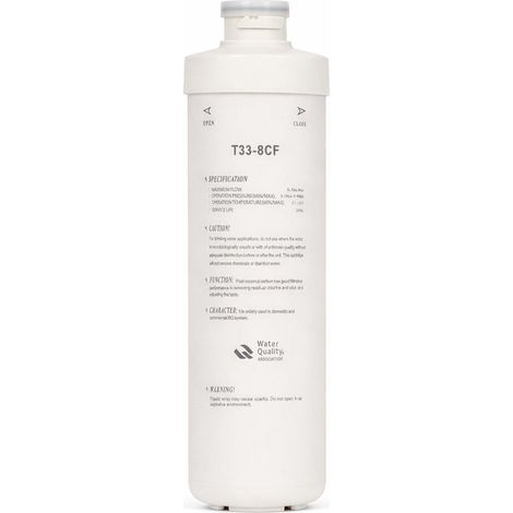 Naturewater T33-8CF Filtro in linea a blocco a carboni attivi per osmosi inversa Ricambio Acqua