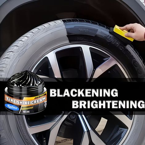 KineShineX Universal Tire Wax Tire Retreading Sponge Kit: Rubber and Plastic Fading Protection & Convenient Replacement (1/4)