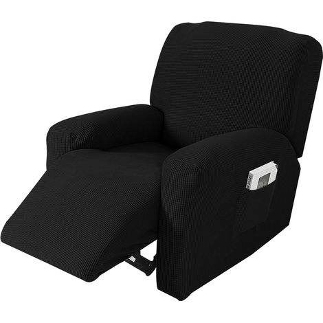 Housse extensible pour fauteuil inclinable (4 pièces séparées) - Housse de protection douce pour canapé, chambre ou salon. (1/5)