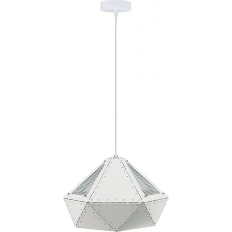 V-TAC VT-7310 Lampadario a sospensione 1MT E27 in metallo forma prisma colore bianco IP20 - SKU 3948 (1/5)