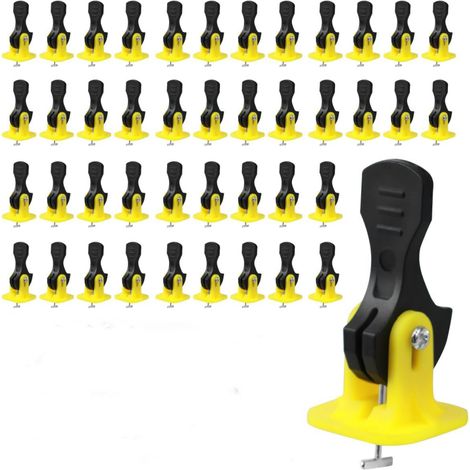 joint de tuile autonivelant kit de nivellement de système de de pour la construction mur 100pcs (1/4)