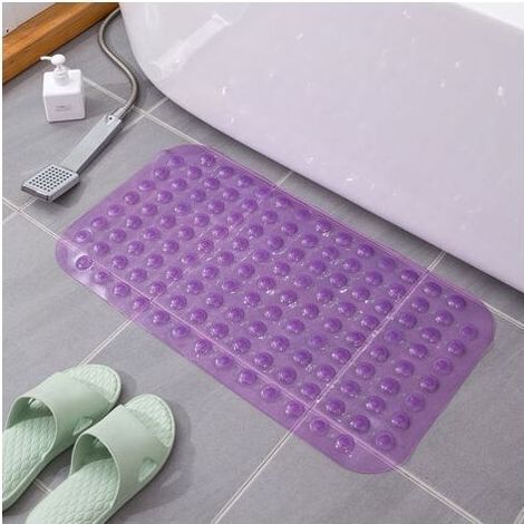 Tapis de Douche Antiderapant - 88cm x 56 cm - Tapis de Baignoire Lavable en Machine avec Ventouses et Trous d’Évacuation - Tapis en Caoutchouc Antidérapant et Anti-Moisissure pour Enfants (1/5)