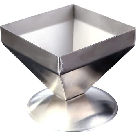 Moule pyramide en acier inoxydable, moule à gâteau pyramide, moule à riz, moule alimentaire pyramide, plateau de service en métal pour la maison, le restaurant et la cuisine (Pagode carrée 11x11cm)