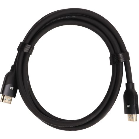 Câble HDMI 2.1 noir haute vitesse 3m / 9.8ft, PVC résistant, support 4K 2160P 8K, pour moniteur TV PC portable jeu vidéo (1/5)