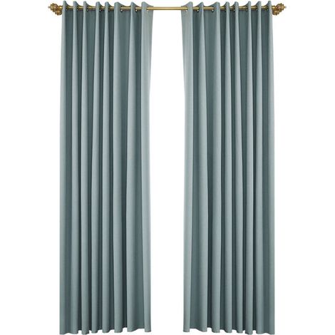 Blackout curtains for bedroom, Insulated eyelet curtains for living room, set of 2 panels (53106in) (1/4)