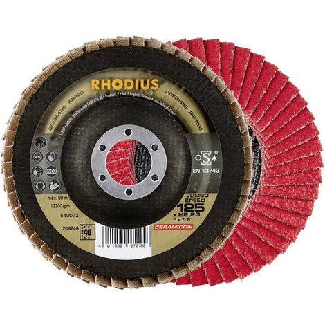 Rhodius 208745 JUMBO SPEED Disque segmenté Diamètre 115 mm Ø de perçage 22.23 mm Grain 80 acier inoxydable 1 pc(s) (1/5)