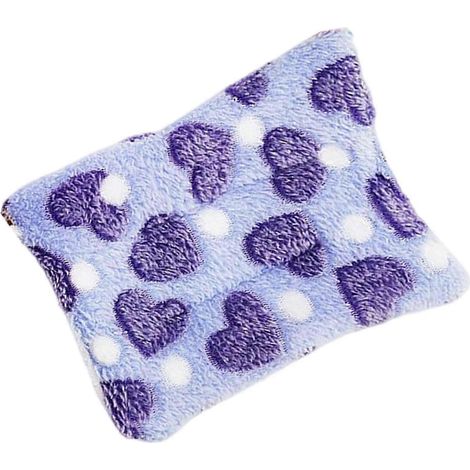 Coussin douillet et épais pour petits animaux (15 x 20 cm), accessoire de cage confortable et de qualité.-Purple (1/5)