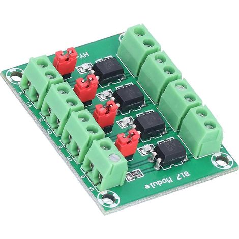 Module adaptateur de contrôle de tension, optocoupleur 817 à 4 canaux, module d'isolation optique anti-interférences (1/5)
