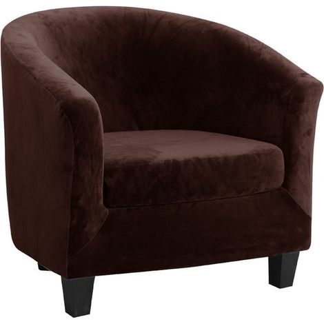 Housse de canapé souple avec accoudoirs, housse pour canapé une place, haute élasticité, texture agréable, ensemble deux pièces (housse de canapé + housse de coussin d'assise), coloris (1/5)