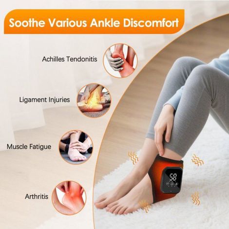 Appareil de massage des pieds 2 pièces à triple action - Pieds chauffants 3 en 1 - Appareil de massage des pieds sans fil - 3 niveau (1/5)
