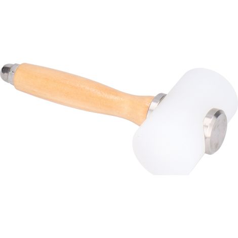 Marteau à sculpter le cuir (à faire soi-même), outil de sculpture sur cuir artisanal, marteau à sculpter le cuir imprimé, marteau en nylon, marteau à graver, manche couleur d'origine, double tête (1/5)