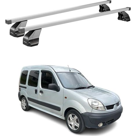 OMAC Dachträger Querträger Stahl für Nissan Kubistar 2003-2009 – Abschließbar – City-Crash-getestet – DIN 75302:2019 – ISO/PAS 11154:2006 – Max. 75 kg Silber (1/5)