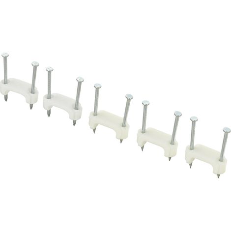 TRU COMPONENTS TC-DNF17203 Nagelschellen 1593094 Bündel-Ø-Bereich 17.70 mm (max) zweilaschig Weiß