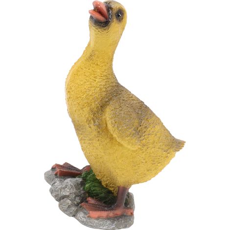 Enten-Ornament, Tierfigur aus Kunstharz, Heimdekoration, Geschenk für Büro und Schreibtisch, Grau (1/5)