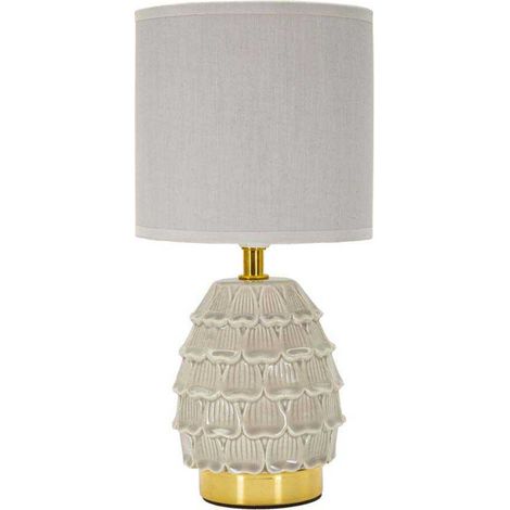 Lampe de nuit PIGNY, en céramique, blanche, Ø 15x30,5 cm