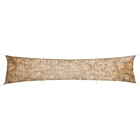 vidaXL Filet de camouflage avec sac de rangement 706x140 cm sable