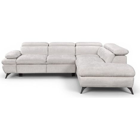 Canape dangle convertible avec coffre en velours chine blanc (1/5)