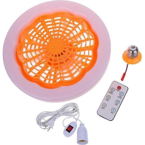 Ventilateur de plafond silencieux avec télécommande et lumière intégrée – 3 vitesses réglables, design moderne et installation facile (1/4)