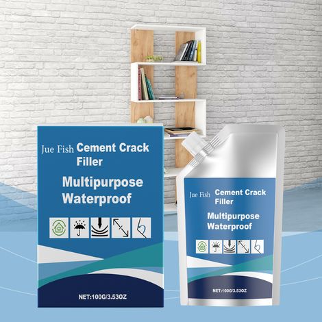 Mastic de rebouchage imperméable multi-usages pour fissures de ciment, mastic d'étanchéité pour joints, mastic d'étanchéité et de colmatage des fuites pour sols - 100 g (1/5)