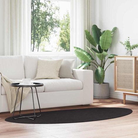Rug Folding HUARTE Black 100 x 200 cm Polyester vidaXL (1/5)