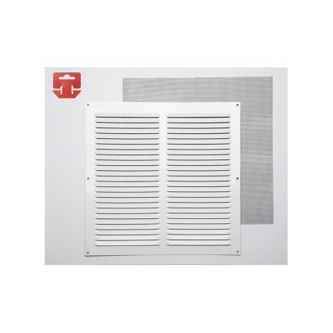 Rejilla con Mosquitera Aluminio 0.6 Blanco Lacado 300x300mm (G)
