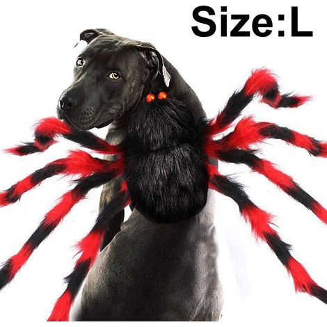 1 Déguisement araignée, 8 pattes articulées, costume Halloween, feutrine douce, chien chat petite moyenne taille (1/5)
