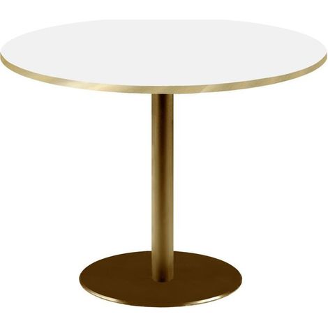 Table ronde Ø 120 cm Rome bistrot blanche