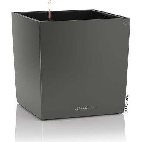 LECHUZA® Pflanzgefäße CUBE Premium 30 Anthrazit metallic All-in-One
