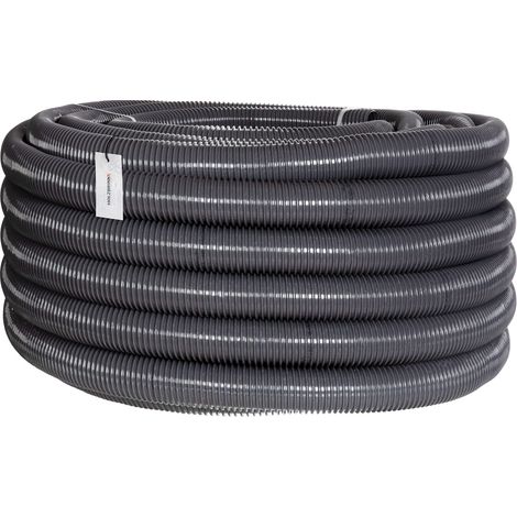 HOLZBRINK Teichschlauch 50 mm (2”) Spiralschlauch PVC Saugschlauch verstärkt, Länge: 10 m, HVS-06-10