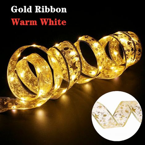 Guirlande Lumineuse LED Ruban Sapin de Noël One Piece Glitter 3m pour Décoration de Sapin de Noël - (Lumière Chaude)