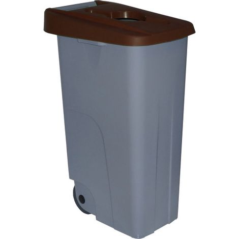 Contenedor Reciclo con clip en apertura de 85 Litros 23240 DENOX – FAMESA Marrón