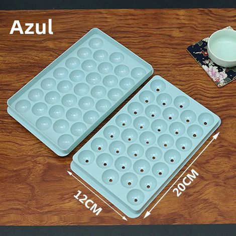 (20x12cm bleu, 1 pièce) Moule à glaçons à 33 compartiments, en plastique PP, pour la fabrication de crème glacée. (1/5)
