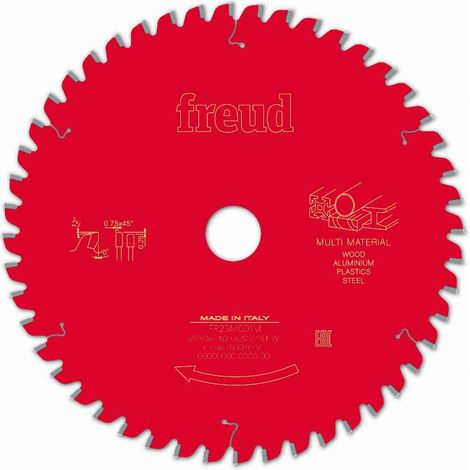 Lama per sega circolare portatile FREUD - Ø250 2,4/2 AL30 Z48 TPB 0° - F03FS09888 -FR23M001M