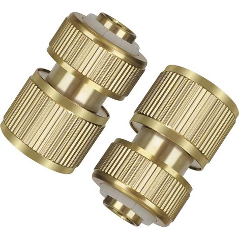 Raccord rapide pour tuyau d'arrosage en laiton, connecteur extensible de 1/2 pouce pour robinet d'arrosage, adaptateur pour machine à laver et jardinage (1/5)