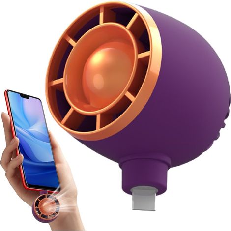 Petit ventilateur de poche portable pour téléphone portable - Ventilateur rotatif à 180° alimenté par USB - Mini ventilateur à (1/5)