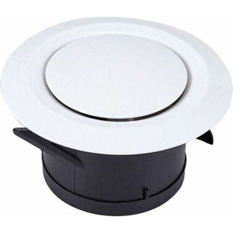 Bouche d'extraction et d'insufflation d'air Ø200, SL.GT 3 griffes articulées - Grille de ventilation plastique ronde orientable - Ventilation par ventilateur (1/4)