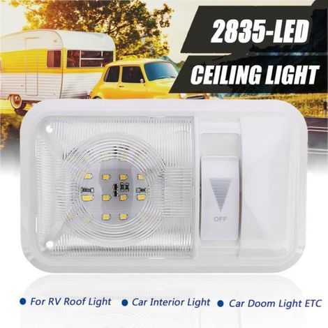 RV Plafonnier de Camping-car 12V Lampe LED Ampoule Lumière Eclairage Intérieur Pour Véhicule Bateau (1/4)