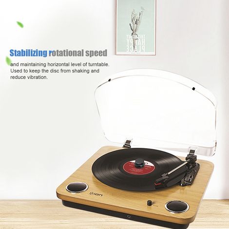 Pince de maintien en aluminium pour disques vinyle, stabilisateur anti-vibration LP (Noir)