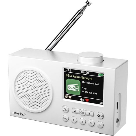 Portable DAB/DAB + Radio, FM Digital Radios avec 2025 Dernière Technologie de Récepteur de Signal, Radio Rechargeable avec Bluetooth 5.0,Double Réveil, 40 Préréglé, 2,4 "Grand Affichage Couleur (1/5)