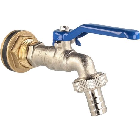 tecuro Kugelauslaufventil mit Behälterverschraubung für Regentonne Wassertank - 3/4 Zoll (1/5)