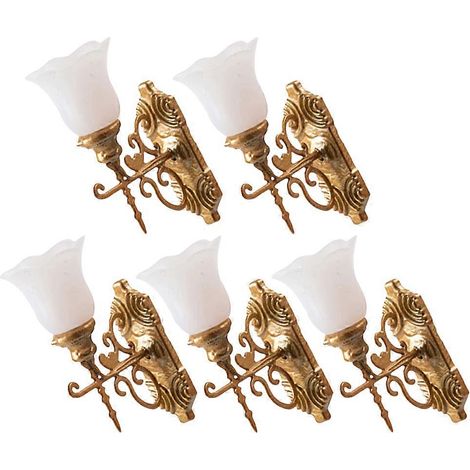 Lot de 5 mini appliques murales pour maison de poupée (1/5)