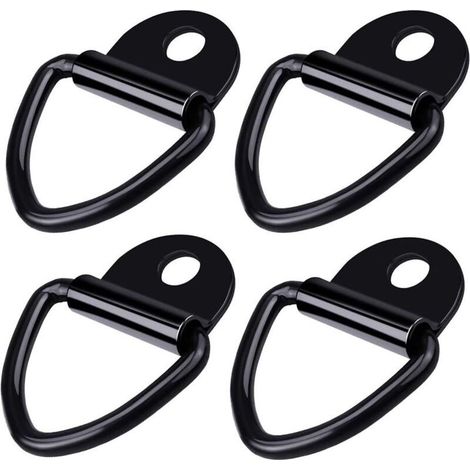 2pcs Anchor Hooks D-Ring Mooring Rings V-Ring Tie Down Hooks Stainless Steel Shackle for Kayaks Boats Canoes Trailers Pendants Pickups Trucks Cars Garden (1/4)